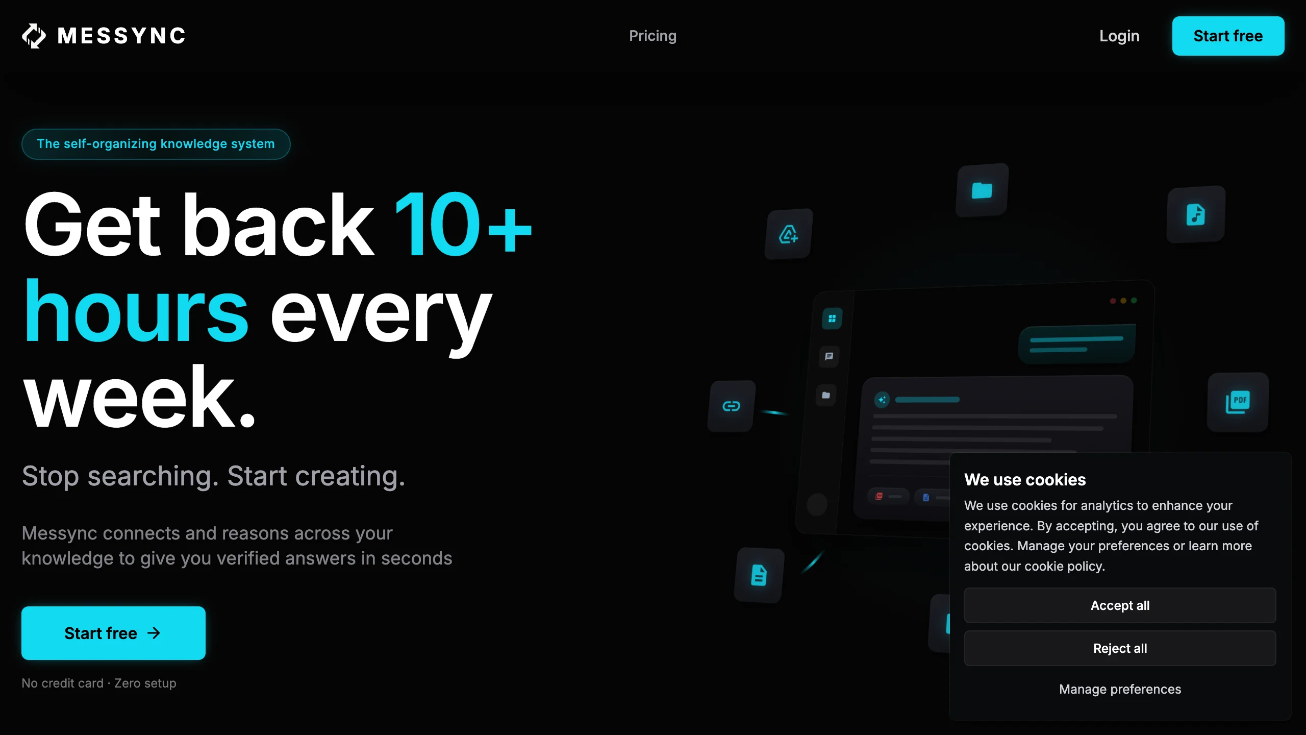 Messync app screenshot